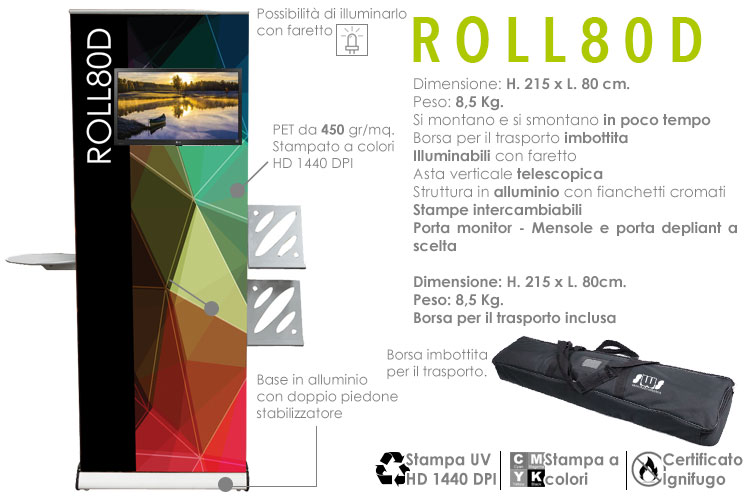 Roll up display - roll80d